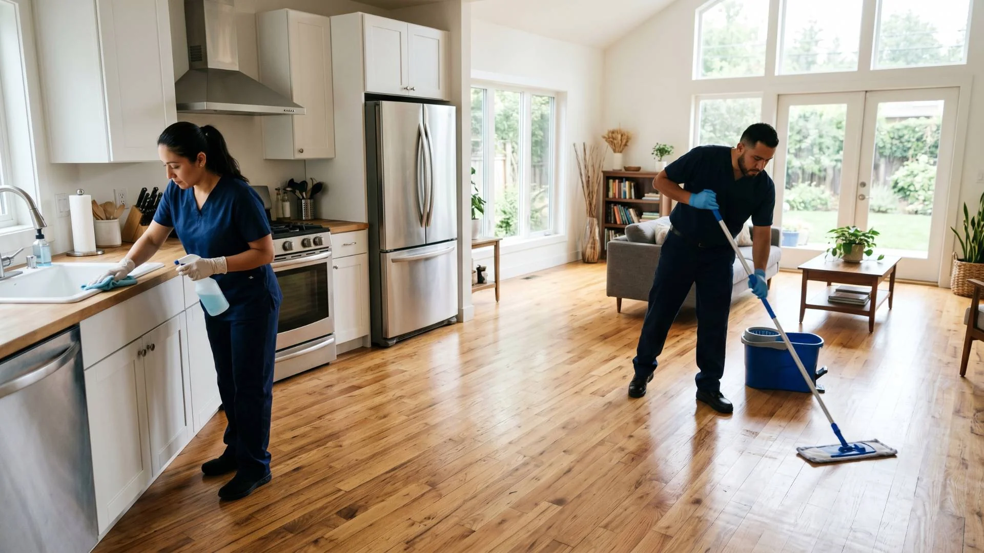 Professional deep cleaning service — kitchen and bathroom detailing