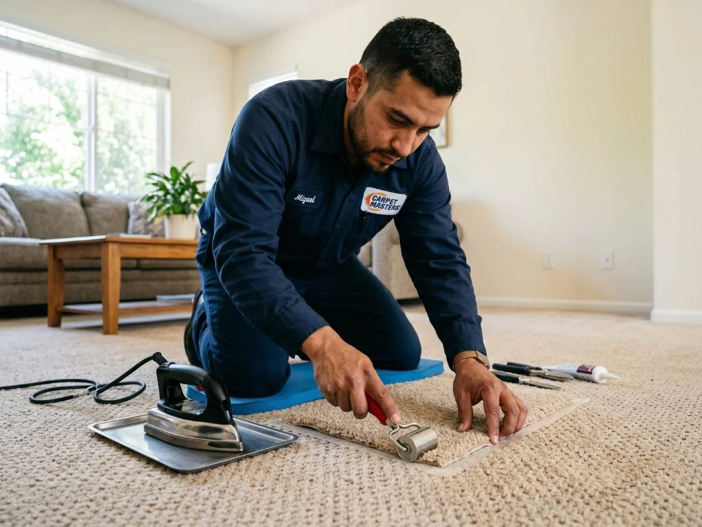 Carpet patch repair seamless blending